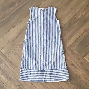 MaxMara Blue and White Midi Sheath Dress